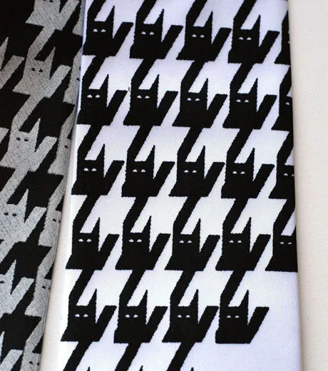 Catstooth Necktie, Houndstooth style print
