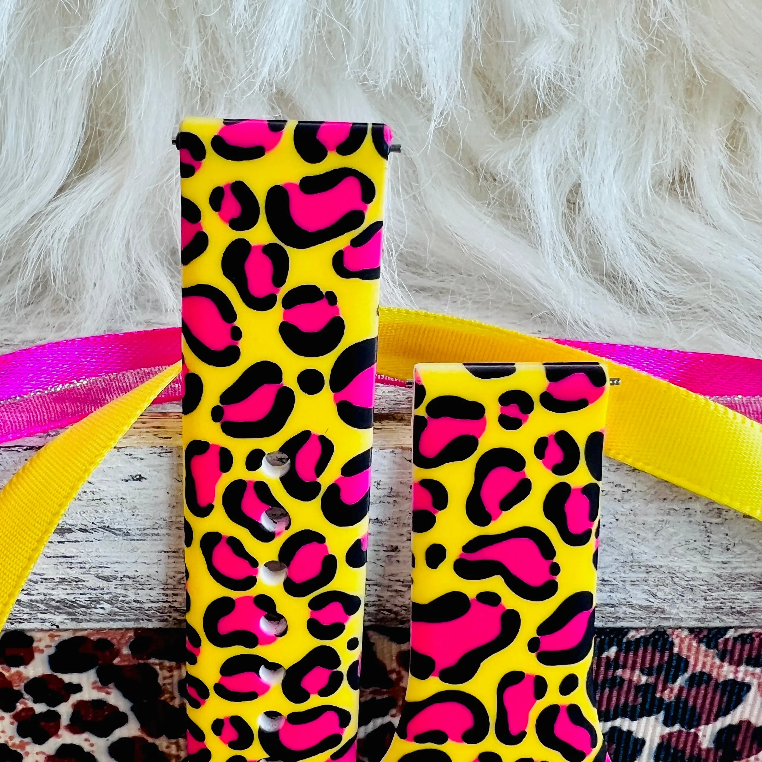 Electric Leopard Print Silicone Band For Samsung Watch