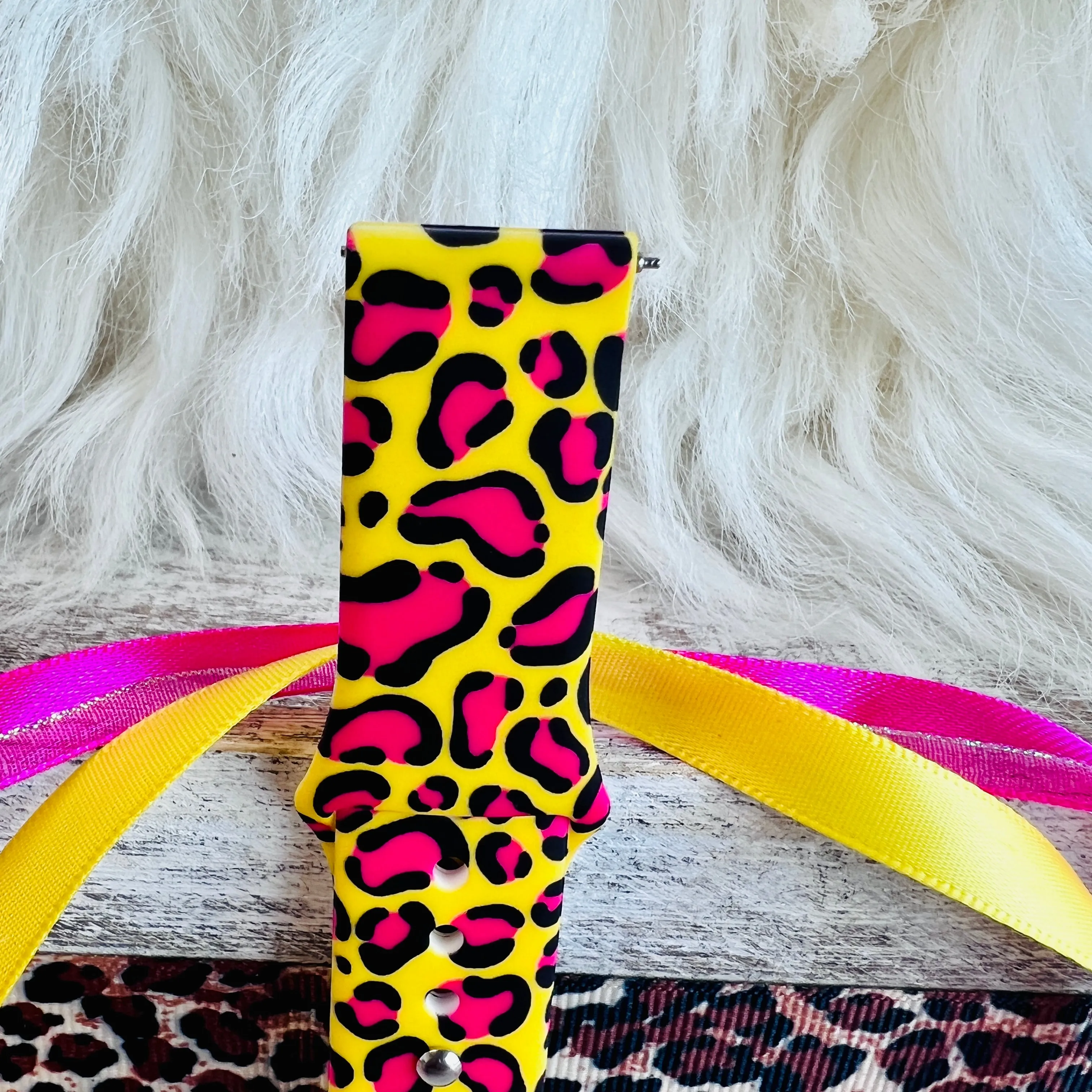 Electric Leopard Print Silicone Band For Samsung Watch