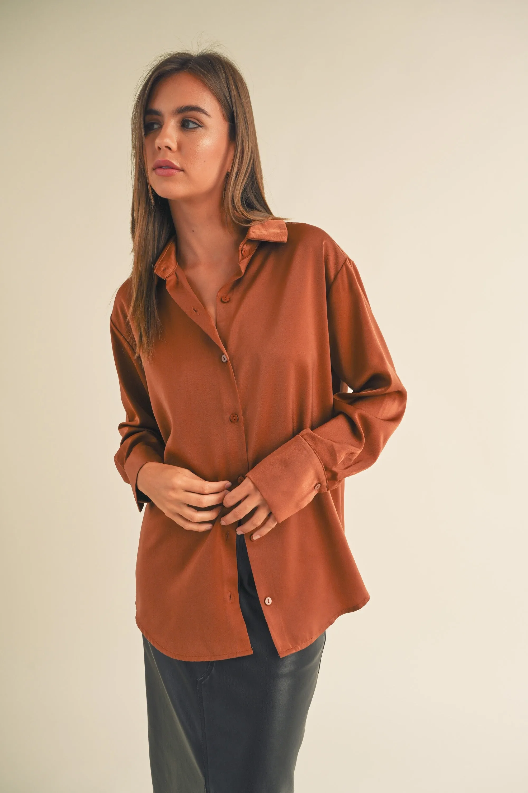 Estes Satin Button Down
