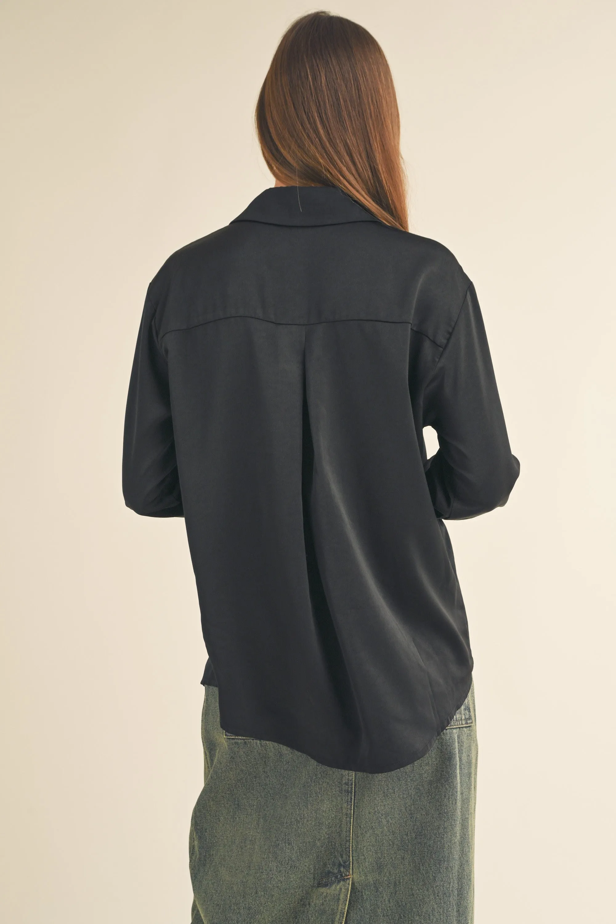Estes Satin Button Down