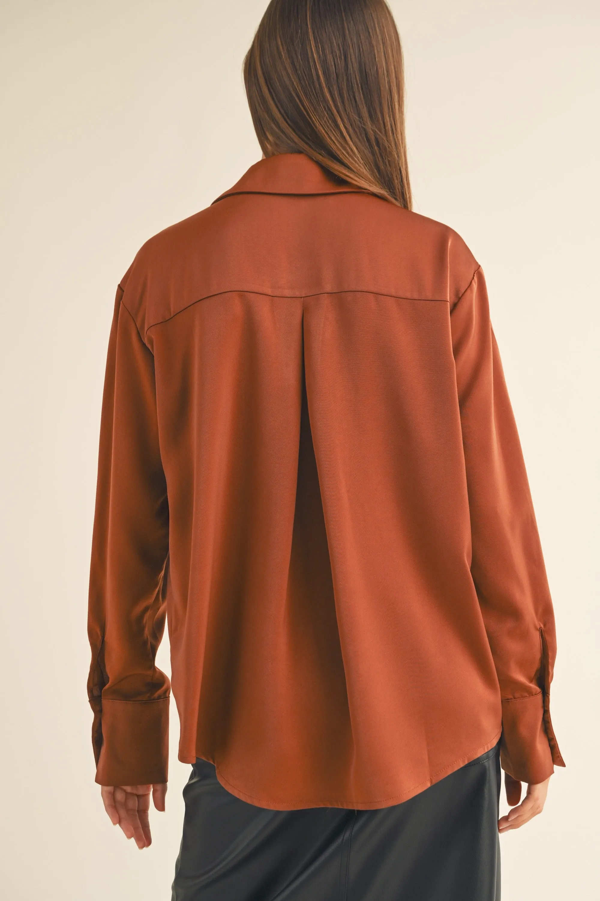 Estes Satin Button Down
