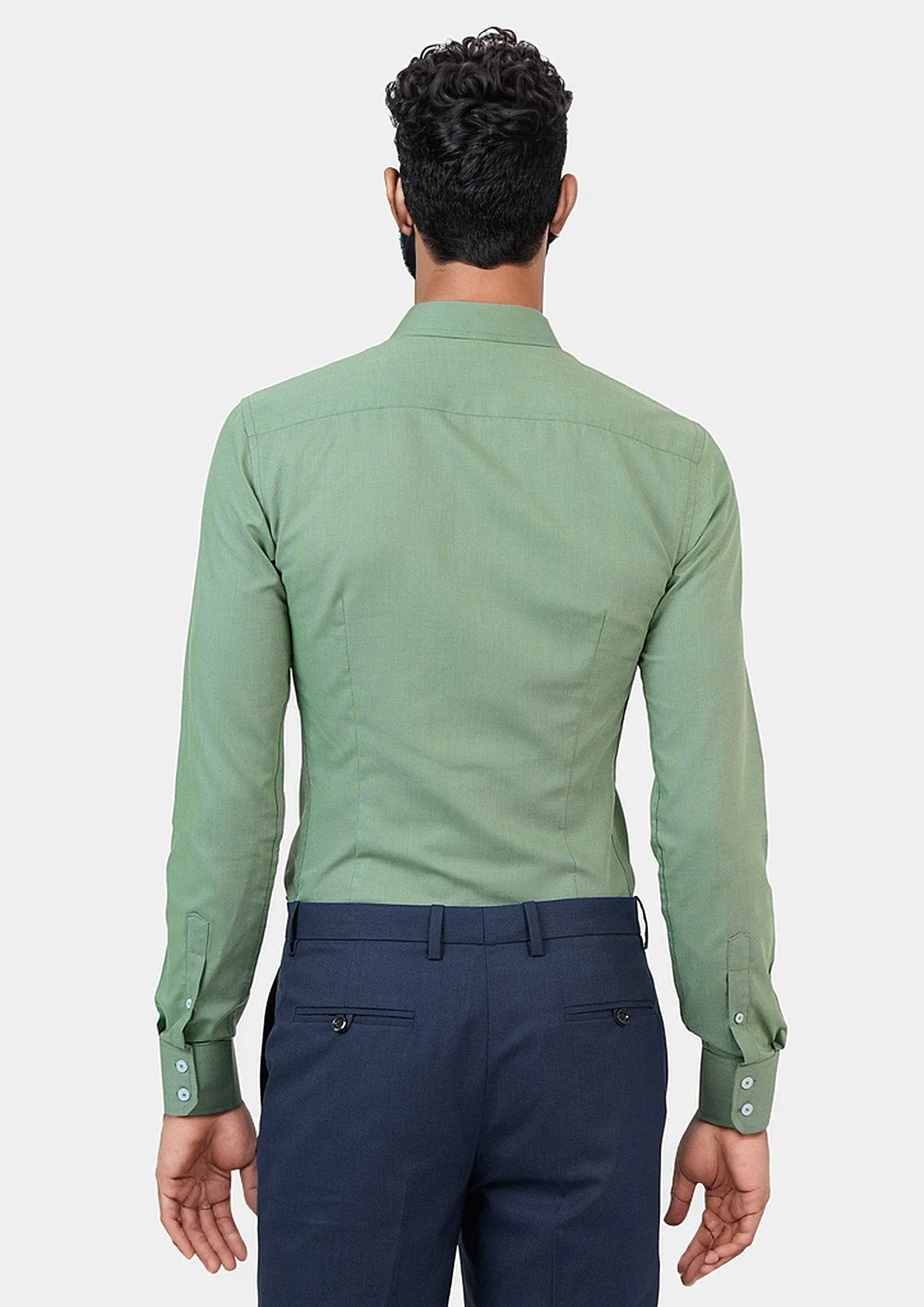 Forest Green Egyptian Cotton Broadcloth Shirt