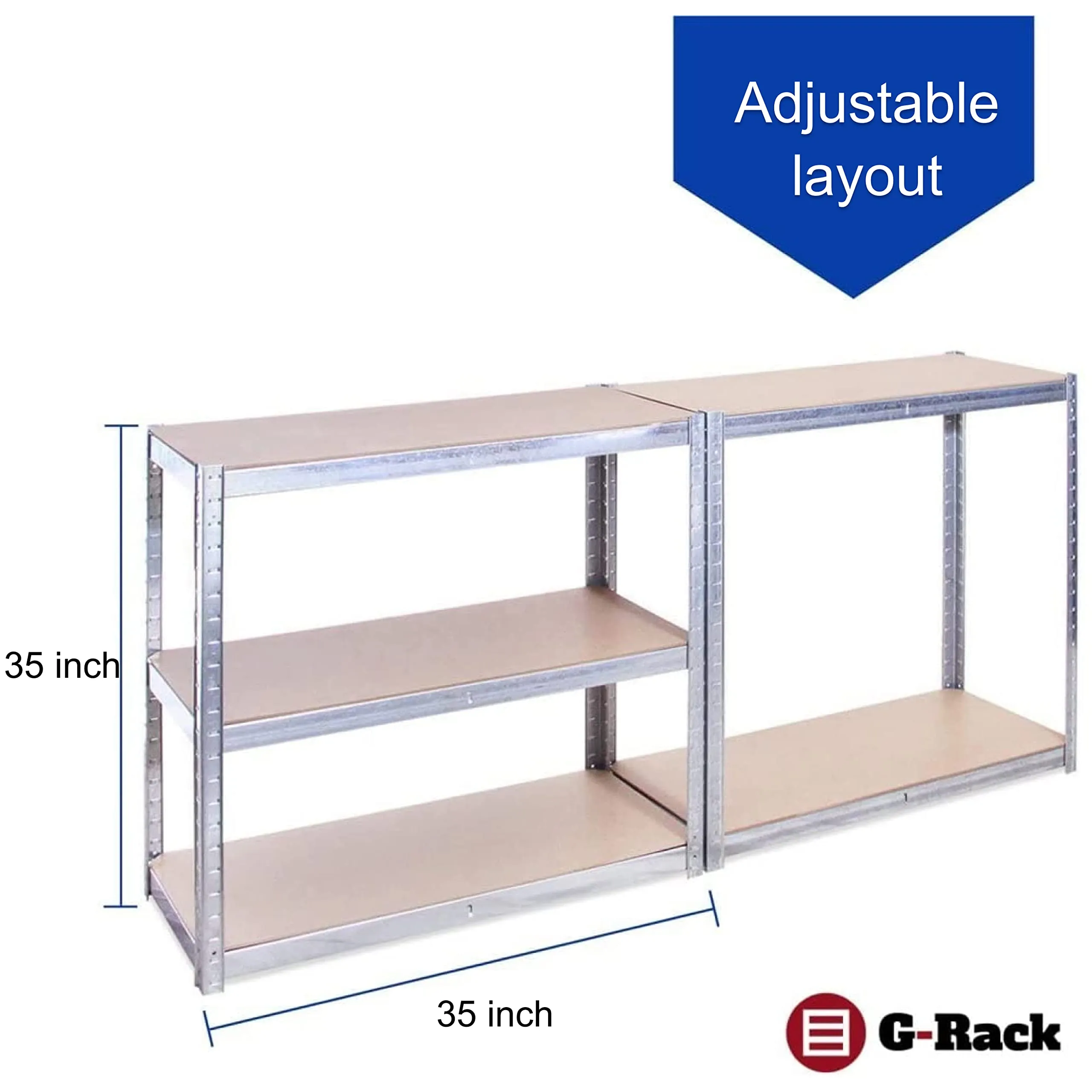 Garage Shelving Units: 71 X 35 X 18 Inches | Heavy Duty Racking Shelves For Storage1