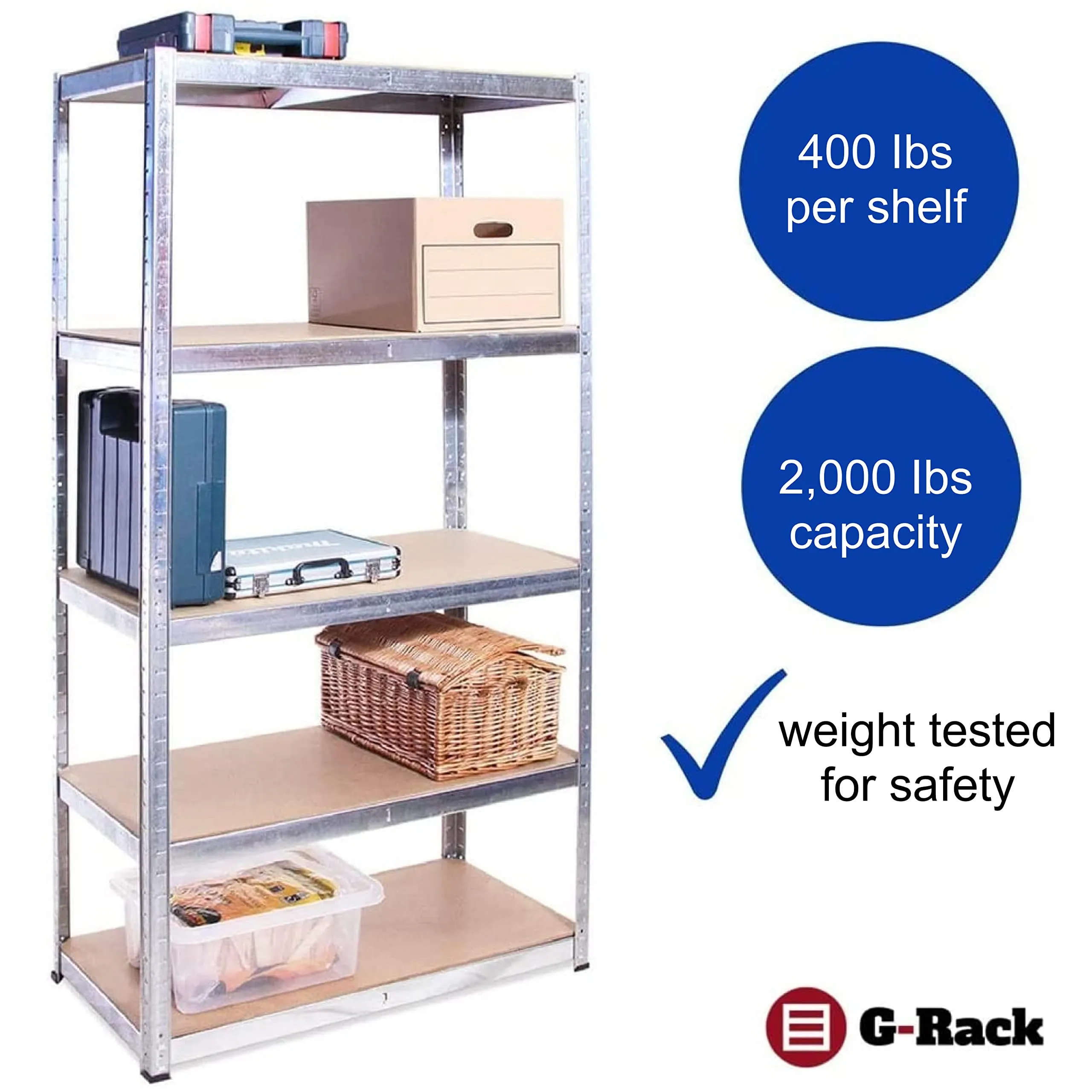 Garage Shelving Units: 71 X 35 X 18 Inches | Heavy Duty Racking Shelves For Storage1
