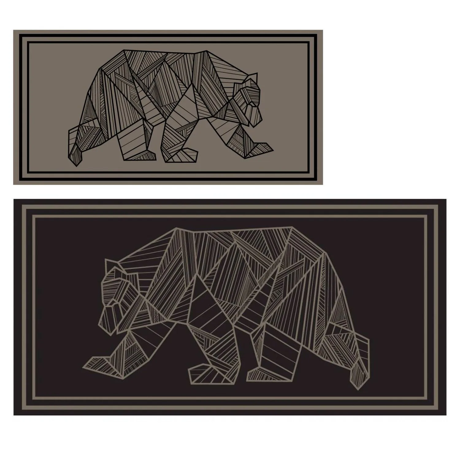 Reversible Bear Outdoor Mat by KUMA