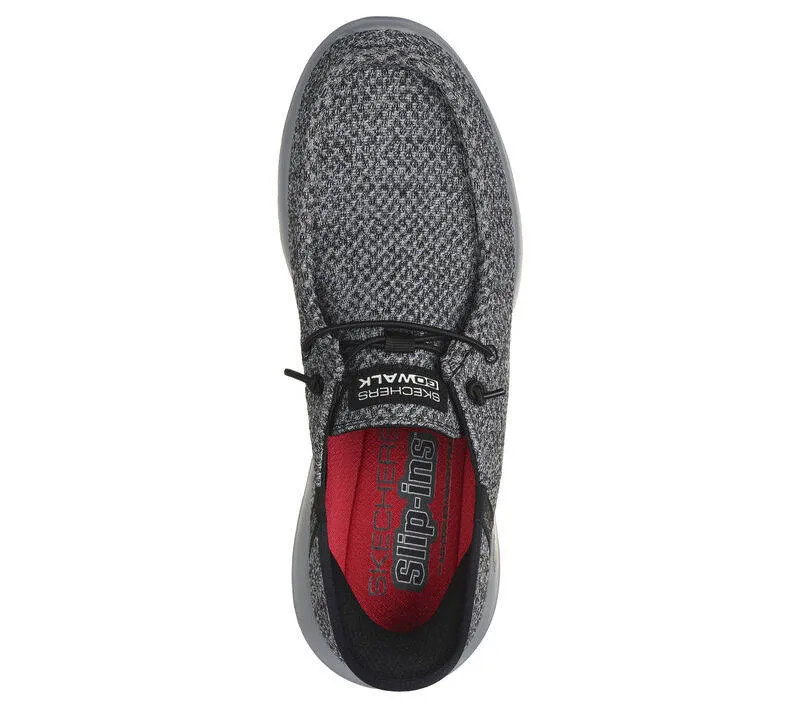 Skechers Mens Slip-ins Go Walk Max Halcyon Black Grey