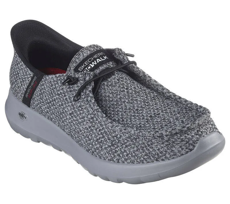 Skechers Mens Slip-ins Go Walk Max Halcyon Black Grey
