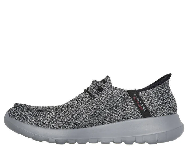 Skechers Mens Slip-ins Go Walk Max Halcyon Black Grey